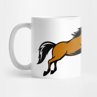 Jumping Brown Horse Logo Mug